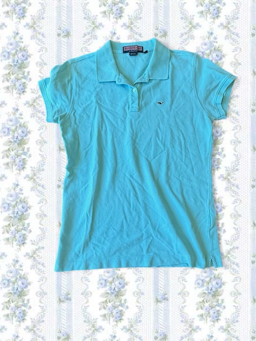 Vineyard Vines Women's Turquoise Short Sleeve Polo